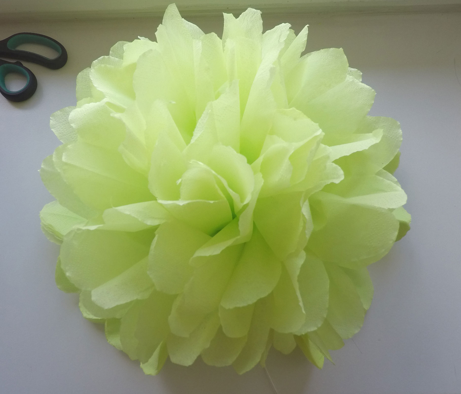 Pom poms dekoracijos iš servetėlių